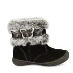 Bottines Fourré NOIR Fille Fermeture éclair