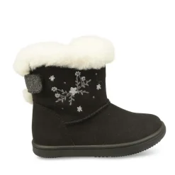 Bottines Fourré NOIR Fille Fermeture éclair