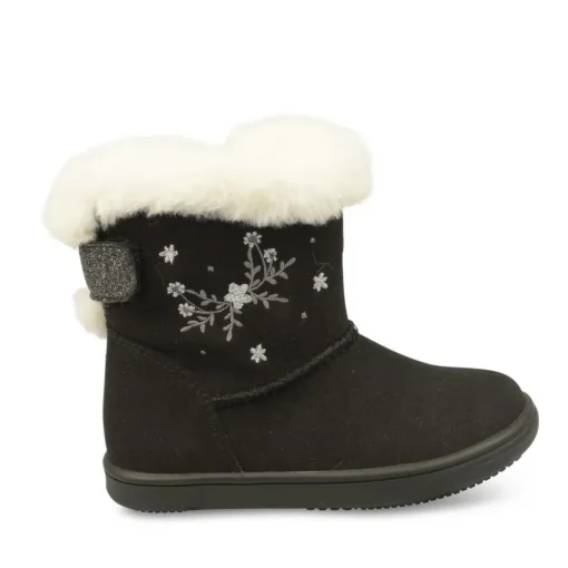 Bottines Fourré NOIR Fille Fermeture éclair