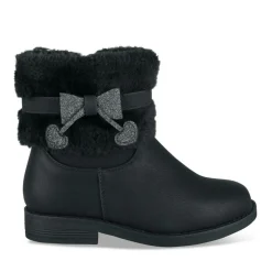 Bottines Fourré NOIR Fille Motif Etoiles Fermeture éclair