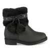 Bottines Fourré NOIR Fille Motif Coeurs Fermeture éclair