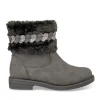 Bottines Fourré NOIR Fille Motif Uni Fermeture éclair