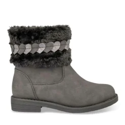 Bottines Fourré NOIR Fille Motif Uni Fermeture éclair