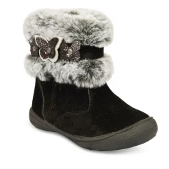 Bottines Fourré NOIR Fille Fermeture éclair