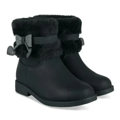 Bottines Fourré NOIR Fille Motif Etoiles Fermeture éclair