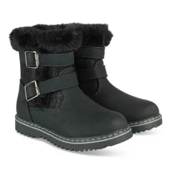 Bottines Fourré NOIR Fille Motif Fausse Fourrure Fermeture éclair