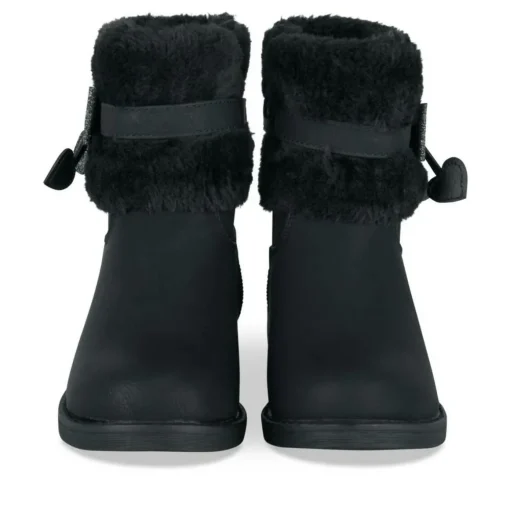 Bottines Fourré NOIR Fille Motif Etoiles Fermeture éclair