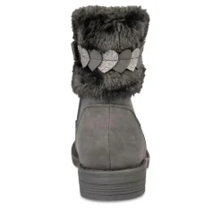 Bottines Fourré NOIR Fille Motif Uni Fermeture éclair