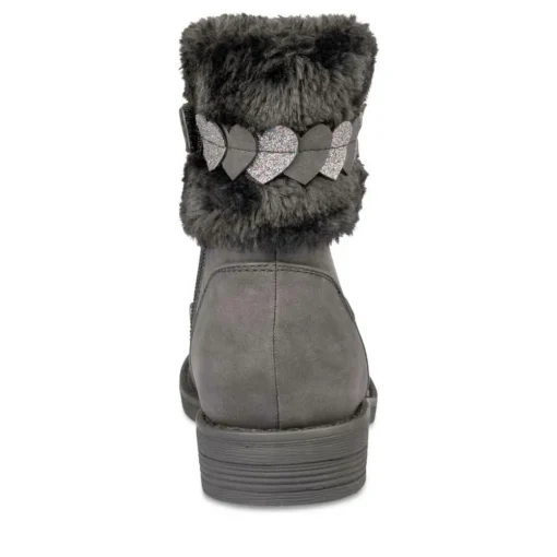 Bottines Fourré NOIR Fille Motif Uni Fermeture éclair