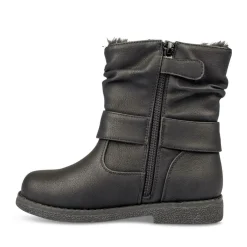 Bottines Fourré NOIR Fille Motif Uni Fermeture éclair
