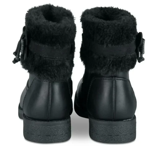 Bottines Fourré NOIR Fille Motif Paillettes Fermeture éclair