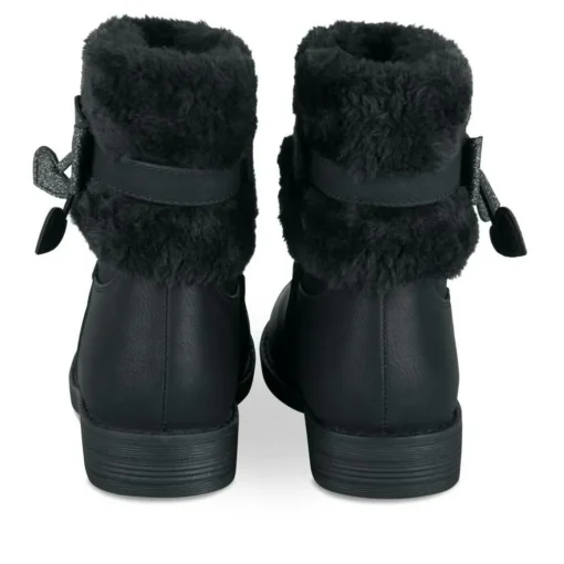 Bottines Fourré NOIR Fille Motif Etoiles Fermeture éclair