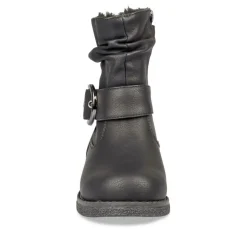 Bottines Fourré NOIR Fille Motif Uni Fermeture éclair