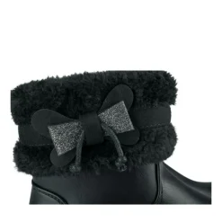 Bottines Fourré NOIR Fille Motif Paillettes Fermeture éclair
