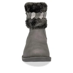 Bottines Fourré NOIR Fille Motif Uni Fermeture éclair