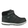 Bottines Fourré NOIR Garçon Motif Uni Lacets