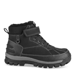 Bottines Fourré NOIR Garçon Motif Uni Scratch