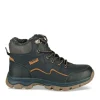 Bottines Fourré NOIR Garçon Motif Uni Lacets