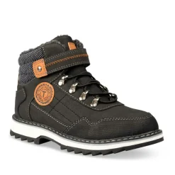 Bottines Fourré NOIR Garçon Motif Uni Scratch