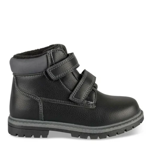 Bottines Fourré NOIR Garçon Motif Uni Scratch