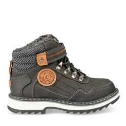 Bottines Fourré NOIR Garçon Motif Uni Scratch