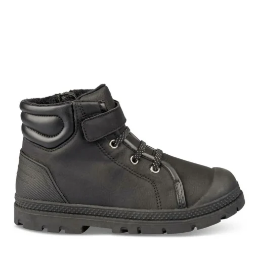 Bottines Fourré NOIR Garçon Motif Uni Scratch