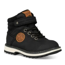 Bottines Fourré NOIR Garçon Motif Uni Scratch