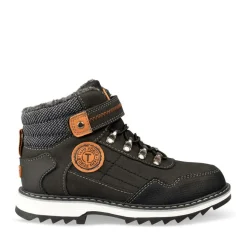 Bottines Fourré NOIR Garçon Motif Uni Scratch