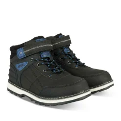 Bottines Fourré NOIR Garçon Motif Uni Lacets
