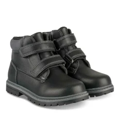 Bottines Fourré NOIR Garçon Motif Uni Scratch