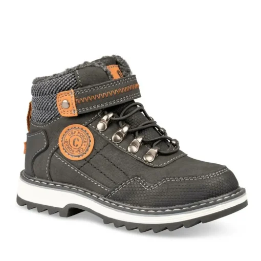 Bottines Fourré NOIR Garçon Motif Uni Scratch