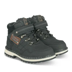 Bottines Fourré NOIR Garçon Motif Fausse Fourrure Scratch