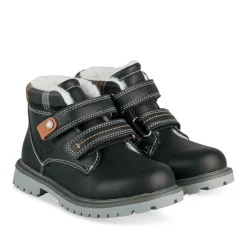 Bottines Fourré NOIR Garçon Motif Uni Scratch