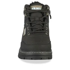 Bottines Fourré NOIR Garçon Motif Uni Lacets