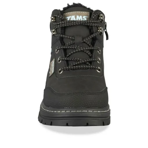 Bottines Fourré NOIR Garçon Motif Uni Lacets