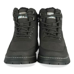 Bottines Fourré NOIR Garçon Motif Uni Lacets