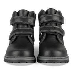 Bottines Fourré NOIR Garçon Motif Uni Scratch