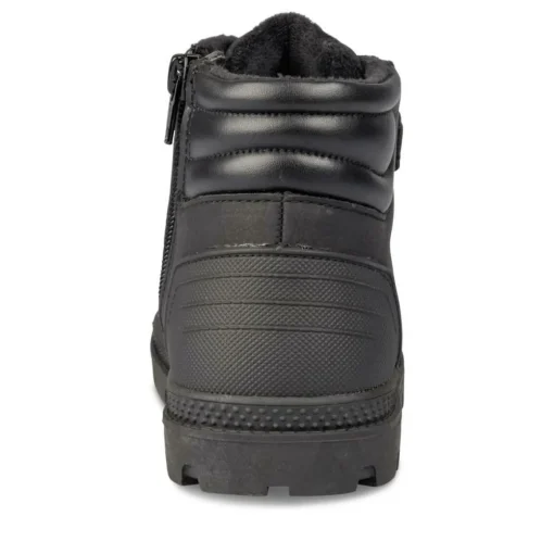 Bottines Fourré NOIR Garçon Motif Uni Scratch