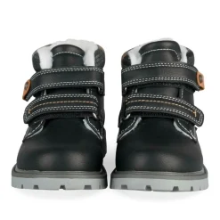 Bottines Fourré NOIR Garçon Motif Uni Scratch