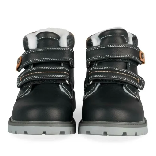 Bottines Fourré NOIR Garçon Motif Uni Scratch