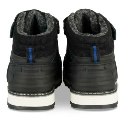 Bottines Fourré NOIR Garçon Motif Uni Lacets