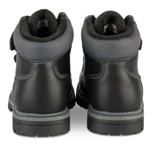 Bottines Fourré NOIR Garçon Motif Uni Scratch