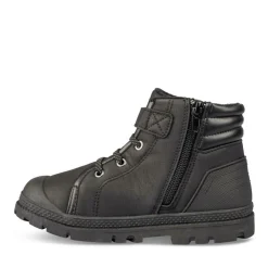 Bottines Fourré NOIR Garçon Motif Uni Scratch
