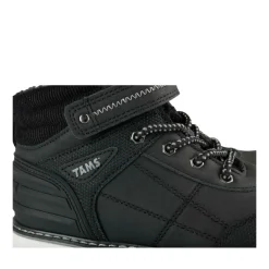 Bottines Fourré NOIR Garçon Motif Uni Lacets