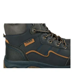 Bottines Fourré NOIR Garçon Motif Uni Lacets