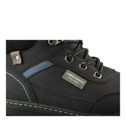 Bottines Fourré NOIR Garçon Motif Uni Lacets