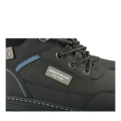 Bottines Fourré NOIR Garçon Motif Uni Lacets