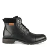 Bottines Fourré NOIR Homme Motif Uni Lacets