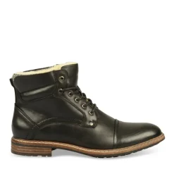 Bottines Fourré NOIR Homme Lacets