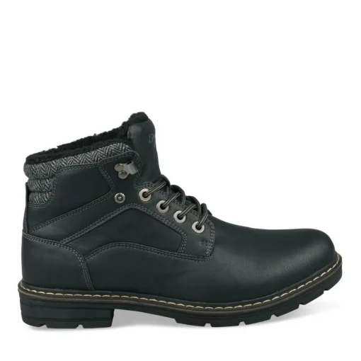 Bottines Fourré NOIR Homme Lacets